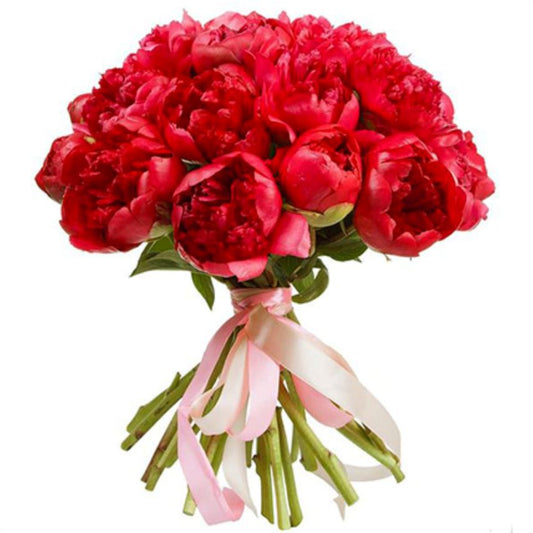 Classic Red Peonies Bouquet