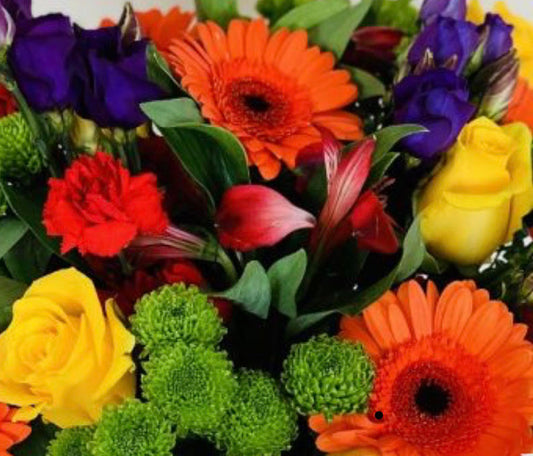 *Birthday Florist Choice Vibrant Gift Wrap with Free Birthday Greetings Card